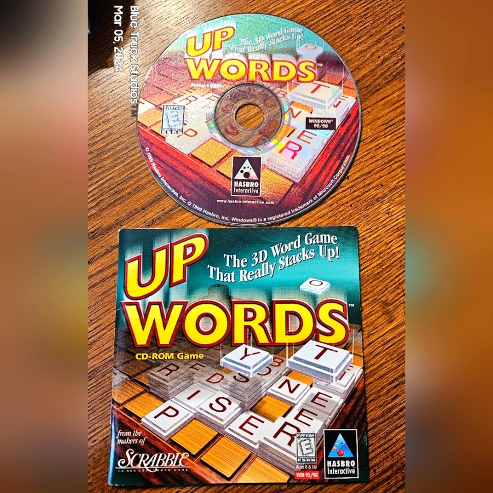 Hasbro Up Words PC CD-ROM Game Windows 95 98